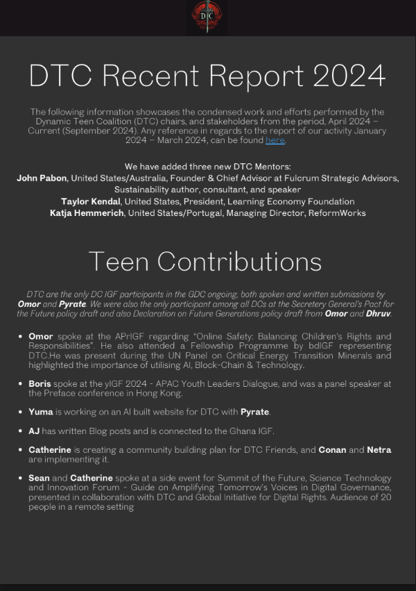 2024 DTC Mid Year Report